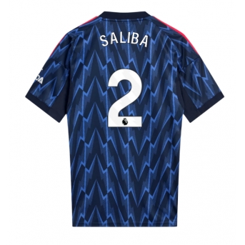 Billige Fotballdrakt Arsenal William Saliba #2 Replika Bortedrakt 2025-26 Kortermet